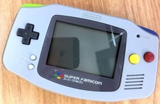 CONSOLE NINTENDO GAMEBOY ADVANCE COQUE CUSTOM SUPER FAMICOM SFC AGB-001 Bon état