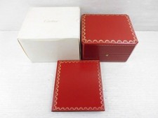 VINTAGE AUTHENTIQUE CARTIER boîtier boite montre livret rouge CO 1018 cuir...