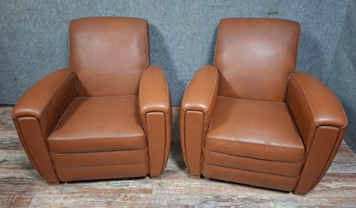 Paire fauteuils club art - de,