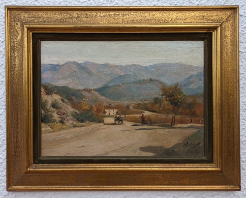 Tableau ancien huile - , sur