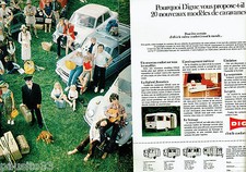 PUBLICITE ADVERTISING 106  1970   les caravanes  Digue  (2p)