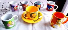Simpson : Lot 1 Tasse & soucoupe + 6 Mugs "The Simpsons"