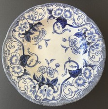 Ancienne Assiette Creuse en Faïence de Creil Montereau - Modèle Flora - XIXe