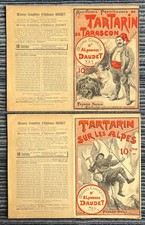 2 Brochure publicité Fayard Oeuvres d'Alphonse Daudet Tartarin Années 1920