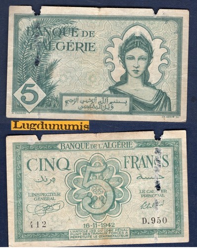 Algérie francs 11 1942 - algérie,