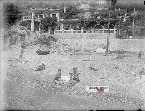 Baigneurs plage côte - plage,