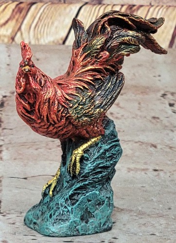 Sculpture coq bergman bronze - coq,