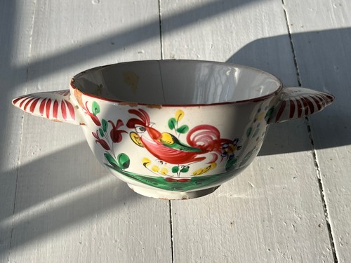 Bol oreilles coq faience - a, coq.