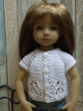 GiLET coton BLANC poupée 32-33 cm Chérie de corolle Paola Reina Little Darling