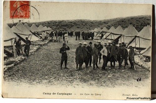 Cpa postcard camp militaire - postcard,