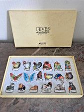 NEUF coffret FEVES 3D 3 COQ 3 OISEAUX 3 PAPILLON 3 POISSON 3 CHIEN 3 CHAT ATLAS