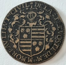 LOUIS XIII - PARIS - Jeton cuivre 1635 de Michel Moreau, prévôt de Paris - TTB