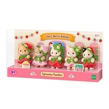 Sylvanian Famillies - Coffret « Very Berry Babies » - 5 Bébé En Tenue De Fraises