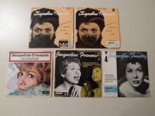 Lot collection de 5 disques vinyles EP 45T de Jacqueline François - 45 tours