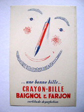 Buvard BAIGNOL & FARJON Crayon Bille