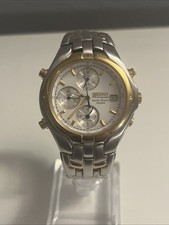 N•2 Seiko Chronograph 7t32-6m90 Ton Or/argent Pour Réparation