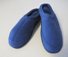 Men's Home Slippers Navy Totes Isotoner fleece US 8-9 UK 7-8 or 39-40 New 