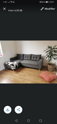 Canape scandinave gris