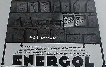 Publicite energol huile - energol,