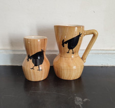 Petit pichet et pot Grand Jean Jourdan Vallauris décor poule