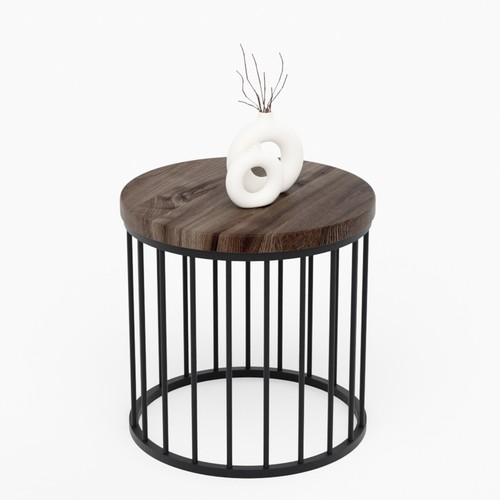 Table basse ronde - basse, en
