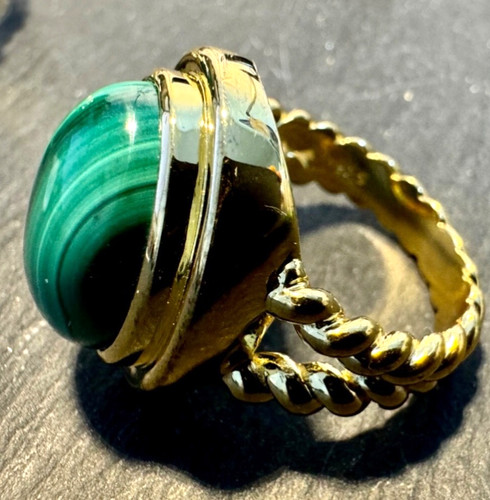 Argent massif malachite - argent, et