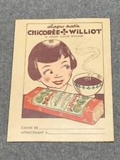 Protège cahier publicitaire CHICORÉE WILLIOT, Sablé sur Sarthe,  1930, Art-déco.