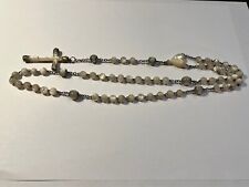 Bijoux Collier avec Pierre Blanche et Croix Religieuse (117-46/A4)