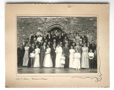PHOTOGRAPHIE Studio P. Lelièvre MONTAUBAN-DE-BRETAGNE 24x30 cm MARIAGE, 1950 ?