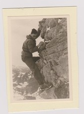 photo ancienne 🎞️ alpiniste en escalade lunettes glacier 1950–60