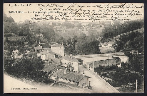 Cpa nontron vue générale - vue,