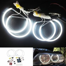 Kit LED Angel Eyes Halo Rings Feux Phare Neon CCFL 12V Pour BMW E46 131mm 146mm