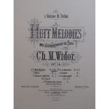 WIDOR Ch. M. Nuit d'étoiles Chant Piano ca1880