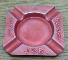VINTAGE cendrier rouge en ALU