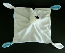 9. DOUDOU PLAT PARC ASTERIX IDEFIX CHIEN BLANC BLEU NOIR EXCELLENT ETAT