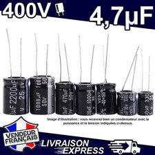 1 x CONDENSATEUR CHIMIQUE ÉLECTROLYTIQUE 4,7µF 4,7uF 400V -40+105°C (1542)