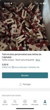 Signature Lettrage Lettres en Bois A-Z Énumérés Train de Alphabet Prénom