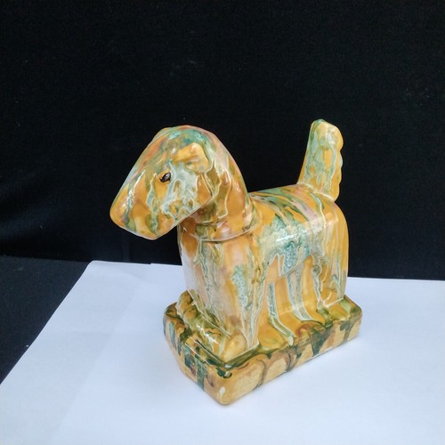 Chien art déco faience - chien,