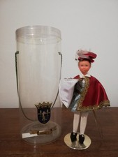 Poupée folklorique historique Henri II Philippe inscription boite doll vintage