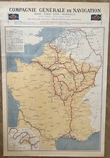 Compagnie Générale De Navigation Carte Fluviale De La France ‘ HPLM ‘