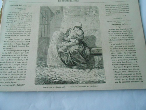 Gravure 1863 tendresse - gravure,