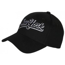 Casquette NY Noire et Blanche Rétro Classe en Coton Bronxa Baseball-Taille uniq