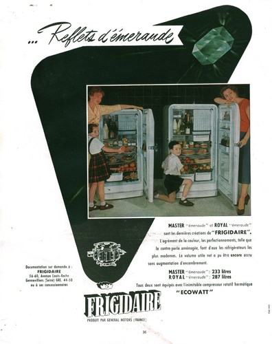 Publicité ancienne frigidaire - ancienne,