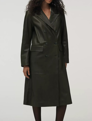 Trench femme cuir - femme, noir