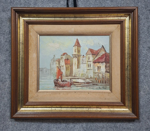Charmante huile sur toile