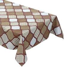 Nappe de Table en Toile Cirée Noël B6014-06 Pomme Pin Or Braun Carré Rond Oval