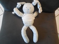 doudou peluche lapin bleu ciel