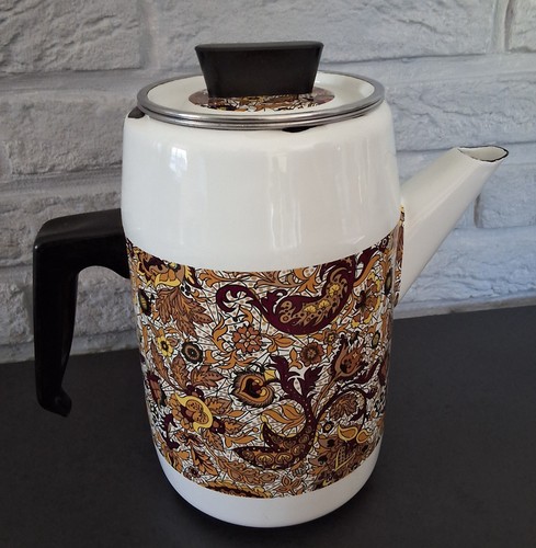 Cafetière émaillée vintage - Émaillée,