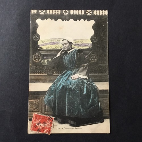 Carte postale bretagne costume - postale,