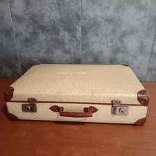 Valise ancienne carton beige